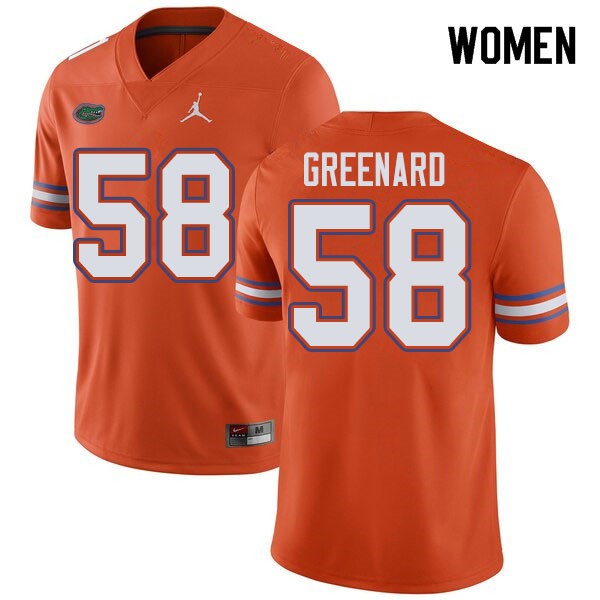 Jordan Brand Women #58 Jonathan Greenard Florida Gators College Football Jerseys Orange